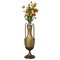 Decorative Antique Style Metal Jug Floor Vase with 2 Handles - Vintage Inspired Rustic Design for Entryway, Living Room, or Dining Room - Tall Elegant Home Decor Accent - Classic Metal Vase